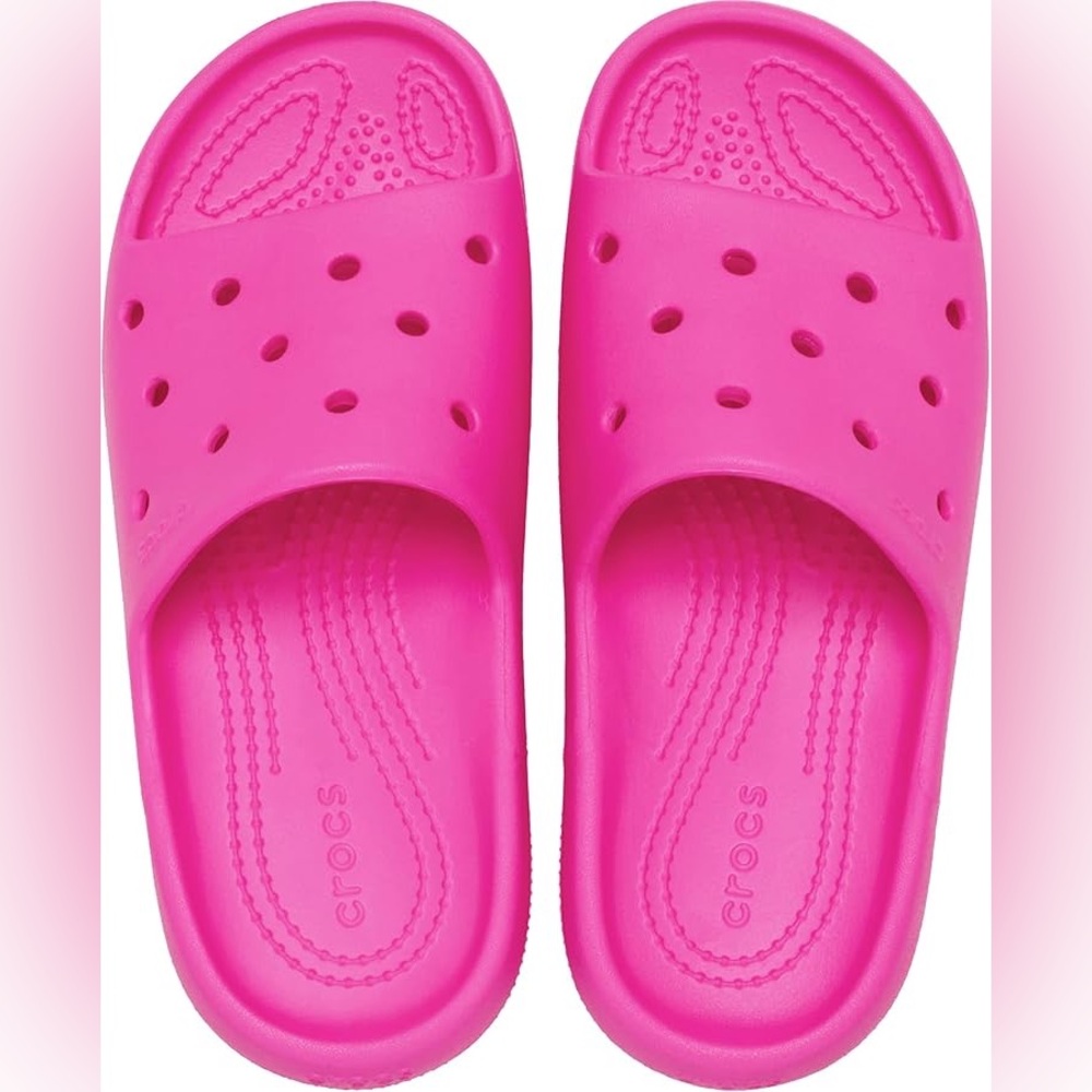 CROCS Women’s Classic Slides Size 7 Vibrant Pink